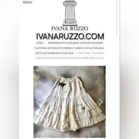 FINAL💛Boho Ruffle Maxi Skirt Patchwork Upcycled Antique Lace Magnolia Style - Picture 14 of 14